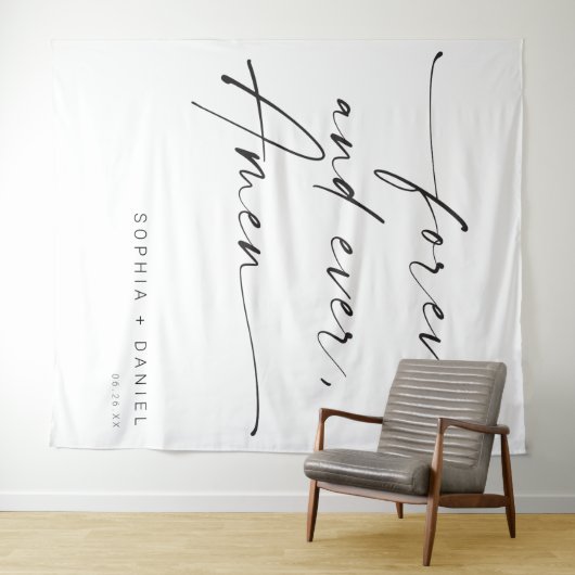 Trouw Achtergrond met Citaat 'Tot in Euwigheid, Am Wandkleed (In Situ (horizontaal))