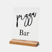 Trouw-acryl bord pizza bar (Hoek)