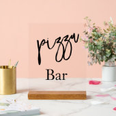 Trouw-acryl bord pizza bar (Huwelijk)