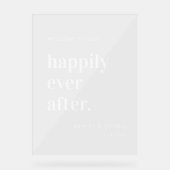 Trouw Acryl Welkomstbord 'Happily Ever After' Acryl Bord (Voorkant)