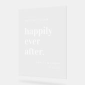 Trouw Acryl Welkomstbord 'Happily Ever After' Acryl Bord (Hoek)