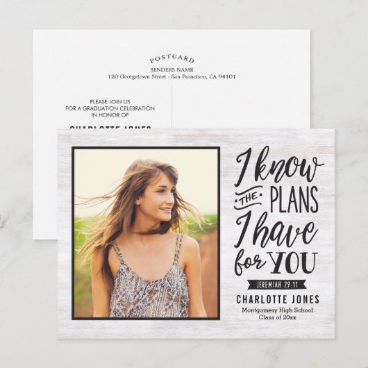 Trouw Afstudeerder Afstuderen Briefkaart (Voorkant / Achterkant)