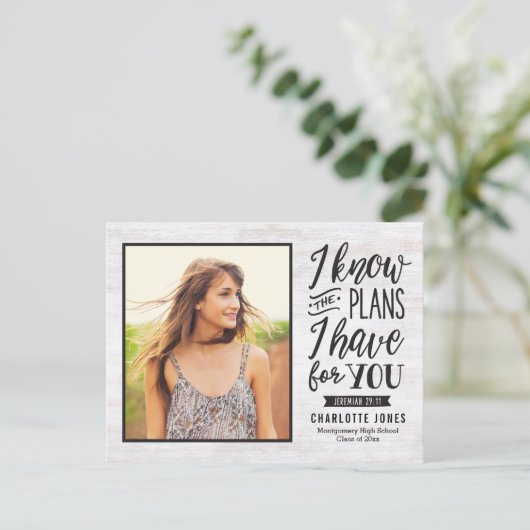 Trouw Afstudeerder Afstuderen Briefkaart (Staand voorkant)