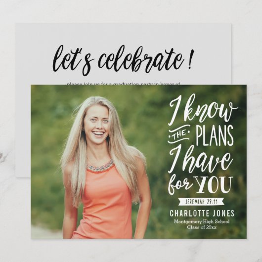 Trouw Afstudeerder EDITABLE KLOR Afstuderen Foto Kaart (Voorkant / Achterkant)