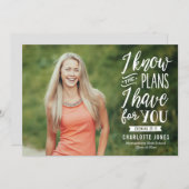 Trouw Afstudeerder EDITABLE KLOR Afstuderen Foto Kaart (Voorkant / Achterkant)