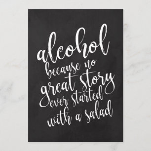 Trouw Alcohol Bar Betaalbaar Krijtbord Bord Kaart