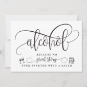 Trouw Alcohol Bar Bord Kaart (Voorkant)