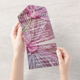 Trouw Alles In Eén Uitnodiging Verse Bloemen