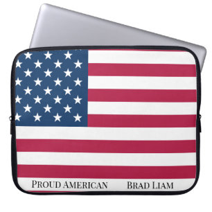 Trouw Amerikaanse Vlag Patriottisch USA Laptop Sleeve