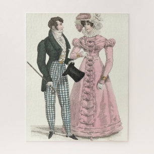 Trouw Antiek Huwelijk 1823 Man Vrouw Mode Legpuzzel