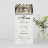 Trouw Antieke Bruid Vintage Menu (Staand voorkant)