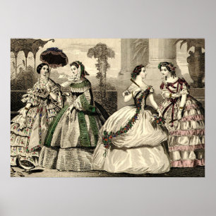 Trouw Antieke Bruid Vintage Poster