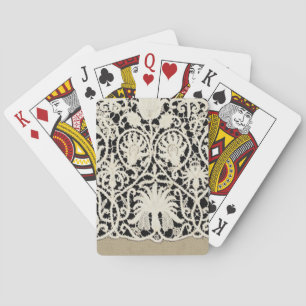 Trouw Antieke Kant Linnen Wit Klassiek Mooi Pokerkaarten