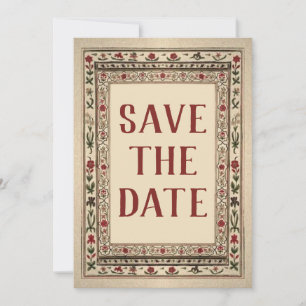 Trouw Antieke Lijst Etnisch Motief Save The Date