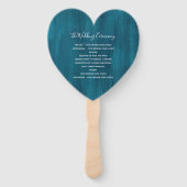 Trouw aqua moderne getinte kunstprogramma ventilat handwaaier (Achterkant)