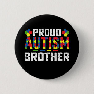 Trouw autisme broer bewustzijn autistische familie ronde button 5,7 cm