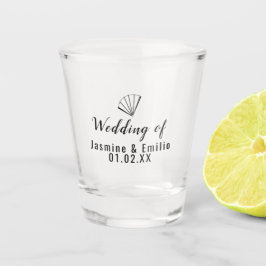 Trouw Aziatische Fan Logo Koppels Namen Shotglas Shot Glas