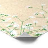 Trouw Baby's Breath Boho Sjabloon om te personalis Poster (Hoek)