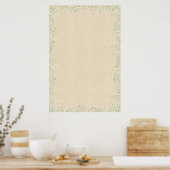 Trouw Baby's Breath Boho Sjabloon om te personalis Poster (Keuken)