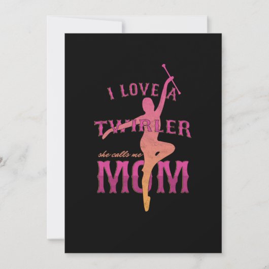 Trouw Batondraaier Moeder Majorette Moeder Ik Hou  Kaart (Voorkant)