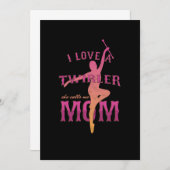 Trouw Batondraaier Moeder Majorette Moeder Ik Hou  Kaart (Voorkant / Achterkant)