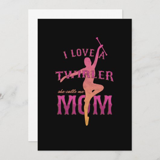 Trouw Batondraaister Moeder Majorette Moeder Ik Ho Kaart (Voorkant / Achterkant)