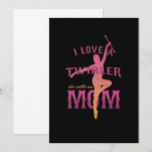 Trouw Batonnenslingerende Moeder Majorette Moeder  Kaart (Voorkant / Achterkant)