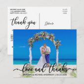 Trouw Bedankt | Foto Liefde en Dank Briefkaart (Voorkant / Achterkant)