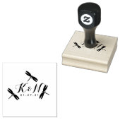 Trouw Beginletter Libelle Rubber Stempel (Gestempeld)