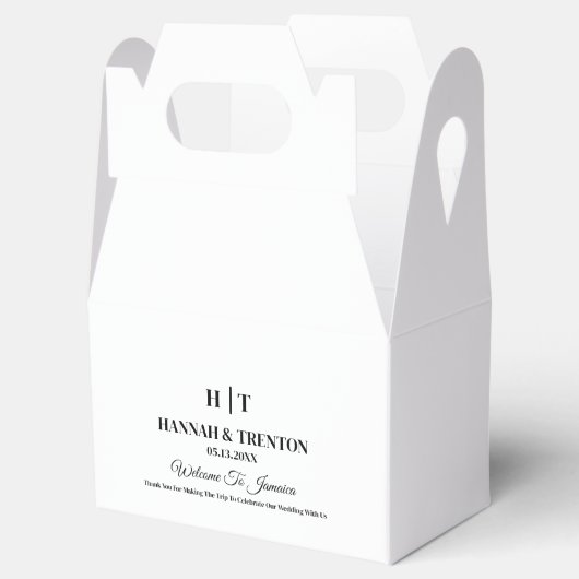 Trouw begroeting geschenk voor gasten modern bedankdoosjes (Geopend)