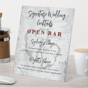 Trouw Berk Open Bar Ontvangstbord Reclamebord Met Voetstuk