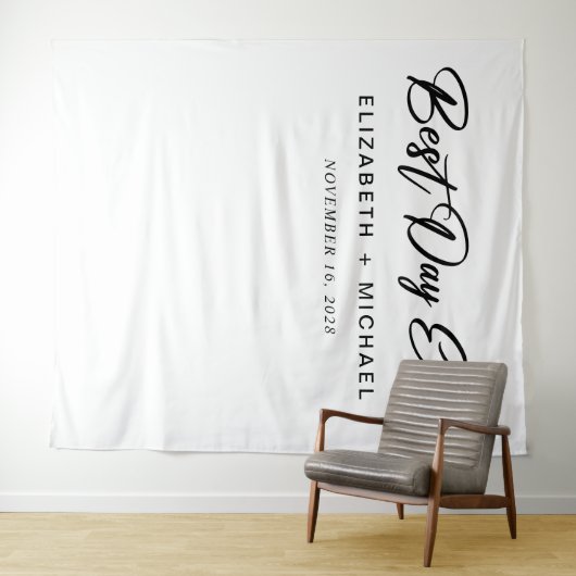 Trouw Beste Dag Ooit Fotohokje Wandkleed (In Situ (horizontaal))