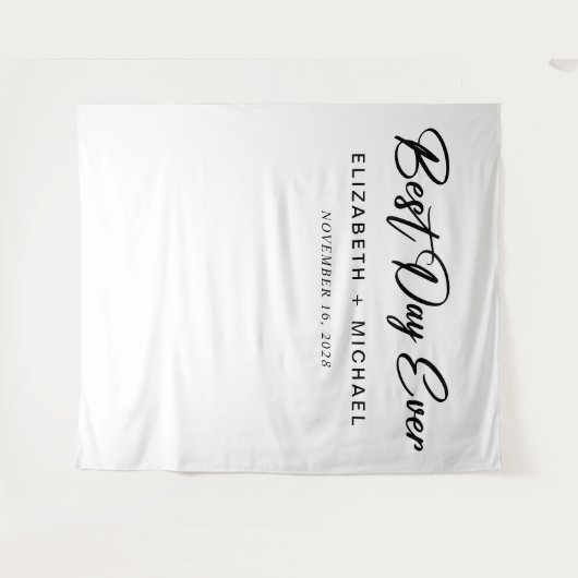 Trouw Beste Dag Ooit Fotohokje Wandkleed (Voorkant (horizontaal))