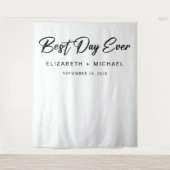 Trouw Beste Dag Ooit Fotohokje Wandkleed (Voorkant)