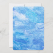 Trouw Blauw Aquarel Abstract Kaart (Achterkant)