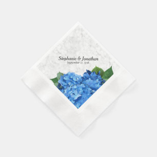 Trouw Blauwe Hortensia Diamant Lay-out Servetten