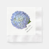 Trouw Blauwe Hydrangea Maatwerk Servetten (Voorkant)