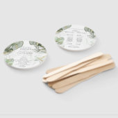 Trouw | Bleekroze Bloemen Zilveren Salieblaadjes H Handwaaier (Niet-gemonteerd)