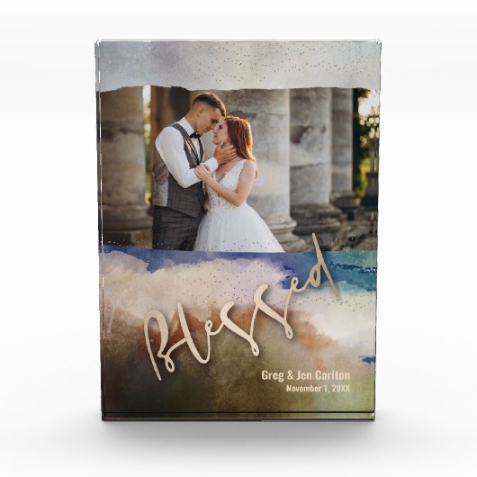 Trouw BLESSED Waterverf Fotoblokken (Voorkant)