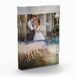 Trouw BLESSED Waterverf Fotoblokken<br><div class="desc">Dit charmante fotoblock bevat het woord BLESSED in een prachtig goud schrift samen met andere informatie die je wilt toevoegen,  omgeven door een mooie waterverf afdruk. Maak een aandenken om cadeau te geven of voor jezelf.</div>