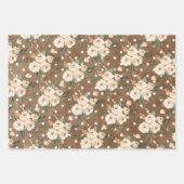 Trouw Bloem Beige Bruin Inpakpapier Vel (Voorkant)