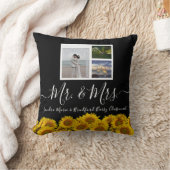 Trouw bloem Foto collage zwarte zonnebloem  Kussen (Deken)