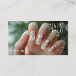 Trouw bloem nagelkunst manicure loyaliteit  visitekaartje