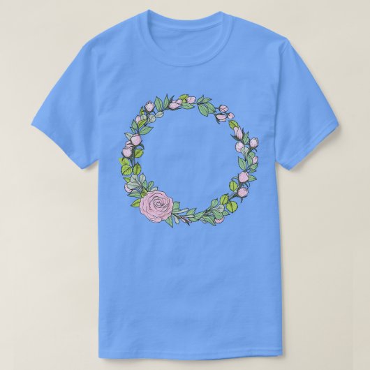 Trouw bloemenkrans I Bruidsboeket boho stijl  T-shirt (Design voorkant)