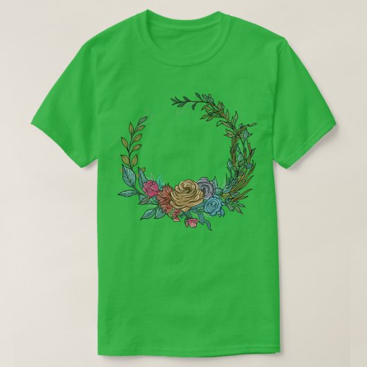 Trouw bloemenkrans I Bruidsboeket boho stijl  T-shirt (Design voorkant)