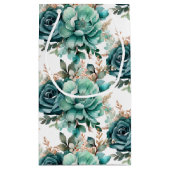 Trouw bloemenprint cadeautas (Achterkant)