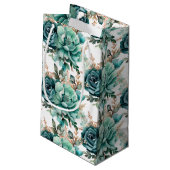 Trouw bloemenprint cadeautas (Achterkant Gekanteld)