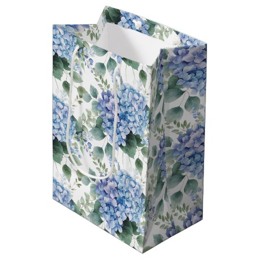 Trouw bloemenprint cadeautas (Voorkant Gekanteld)