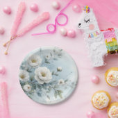 trouw bloempatroon papieren bordje (Feest)