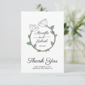 Trouw Bloemring Plat Bedankkaart (Staand voorkant)